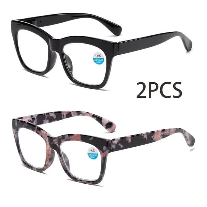 2 pièces deux paires de lunettes de lecture élégantes et confortables