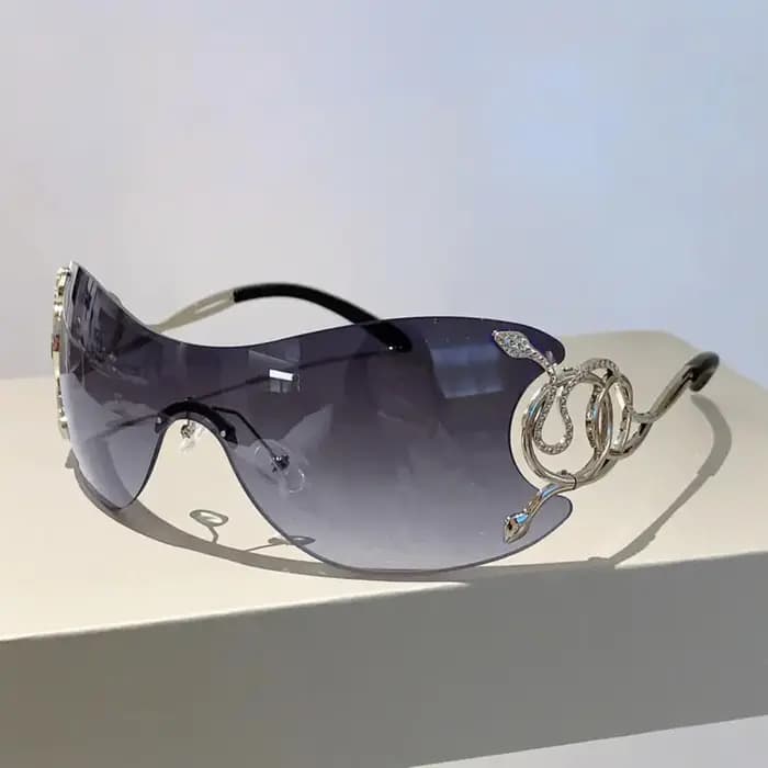 Lunettes de soleil sans monture Y2k pour femme