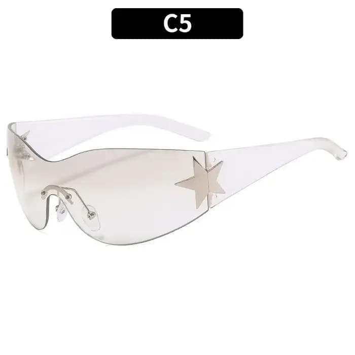 Lunettes de soleil punk sans monture pour femmes et hommes