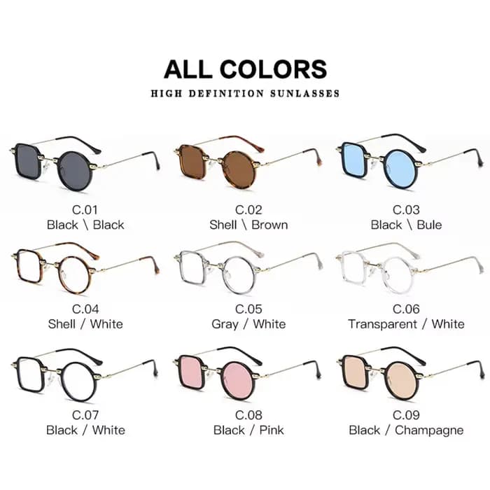 Vintage asymétrique Galsses cadre femmes hommes carré rond lunettes de soleil TR90 myopie optique