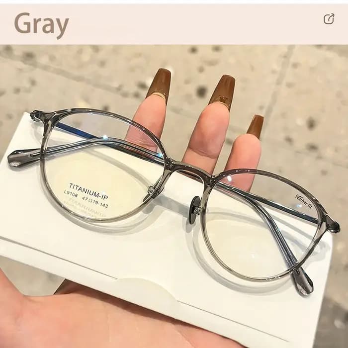 Lunettes de soleil rétro rondes artistiques à petite monture