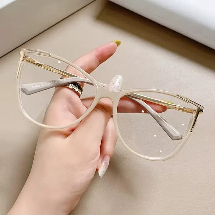 Anti lumière bleue myopie moins dioptrie lunettes-1 -1.5 -6 mode dégradé bleu lunettes grand cadre luxe lunettes oeil de chat Oculos