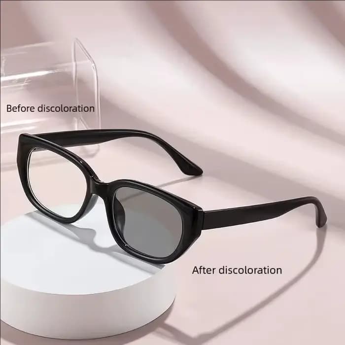 Miroir à couleur changeante sensible à la lumière, petite monture œil de chat, tenue personnalisée,