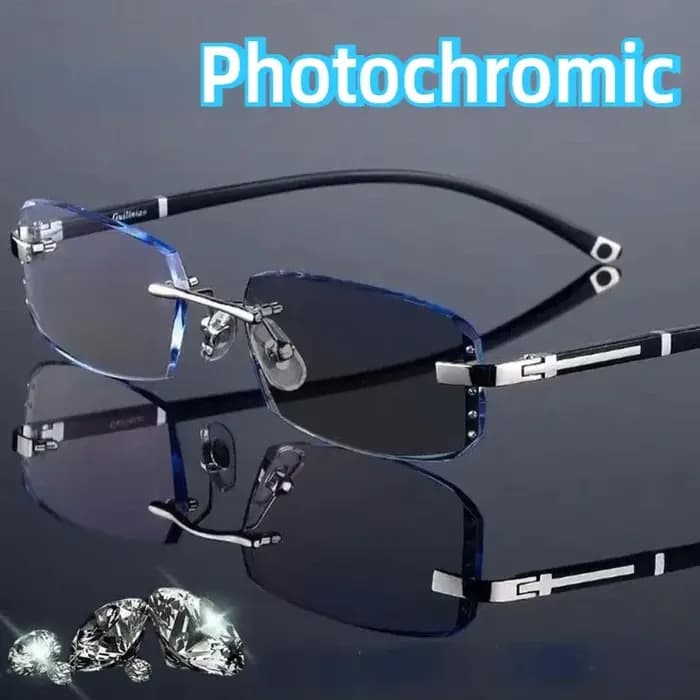 Lunettes de lecture photochromiques sans bords pour hommes et femmes