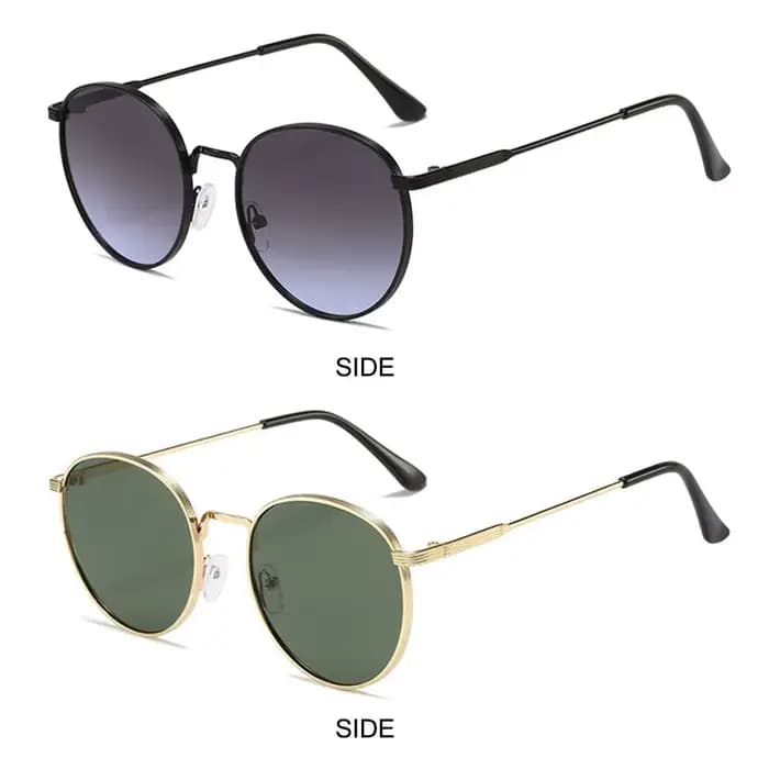 Lunettes de soleil rondes vintage pour femmes et hommes