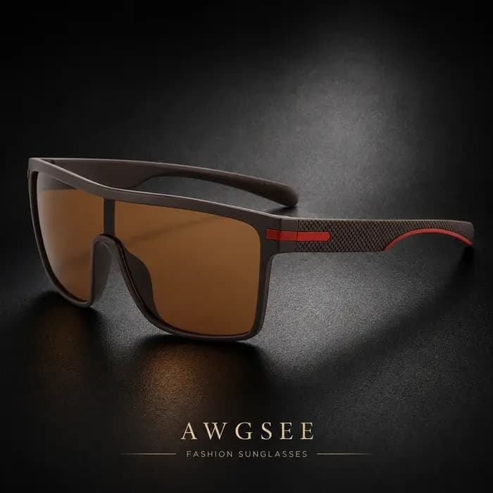 Lunettes de soleil carrées surdimensionnées pour hommes et femmes