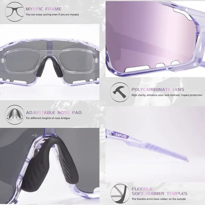 Kapvoe lunettes de cyclisme vtt équitation course