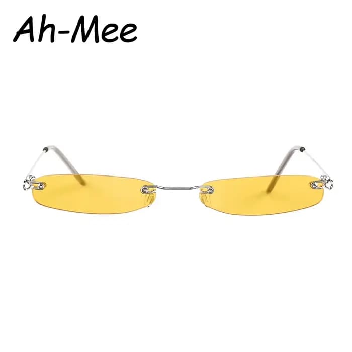 Petites lunettes de soleil femmes hommes marque concepteur sans monture