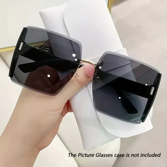 Vintage carré lunettes De soleil femme classique rétro dégradé miroir sans cadre