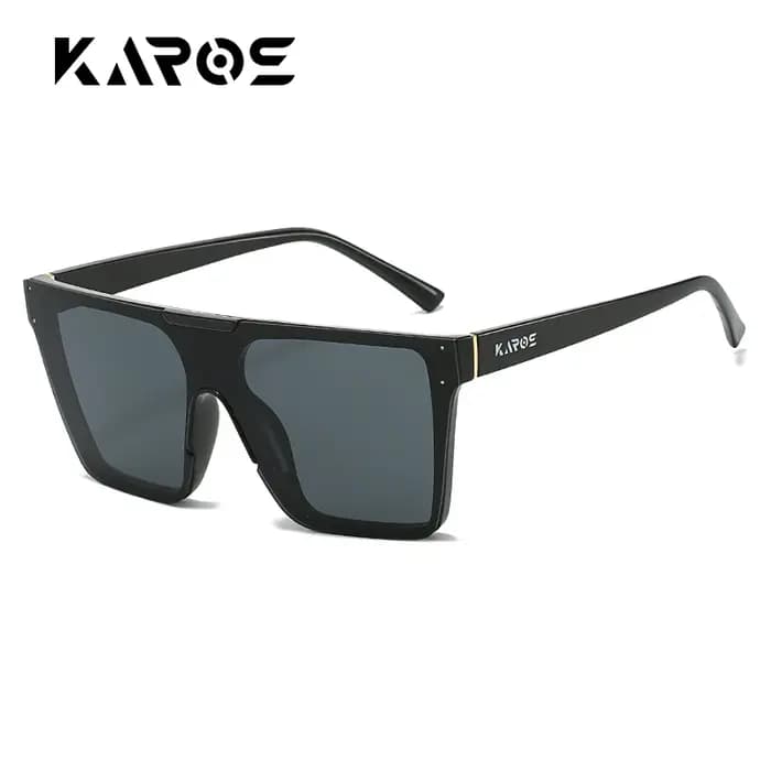 Lunettes de soleil vintage à grande monture carrée pour homme et femme