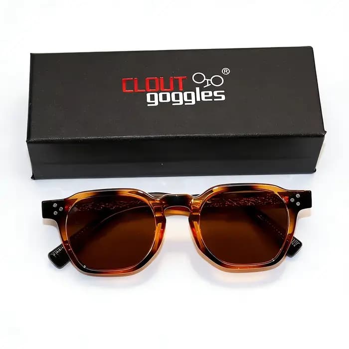 CLOUT GOGGLES Lunettes de soleil carrées rétro tendance pour hommes et femmes