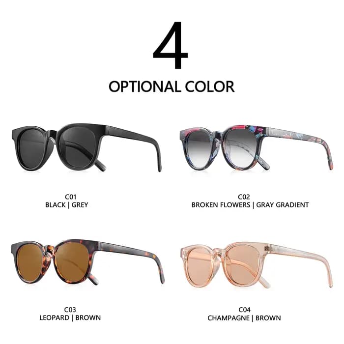 Lunettes de soleil rondes rétro pour femmes