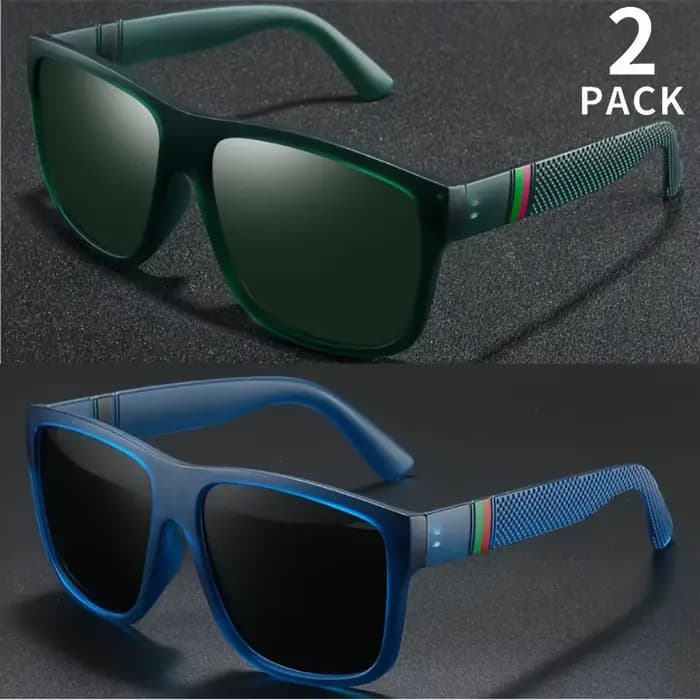 1/2 pièces lunettes de soleil polarisées marque concepteur Vintage lunettes de soleil homme à la mod