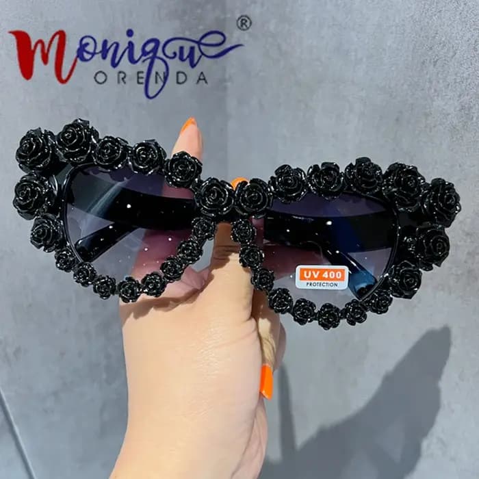 Lunettes de soleil yeux de chat baroques pour femmes