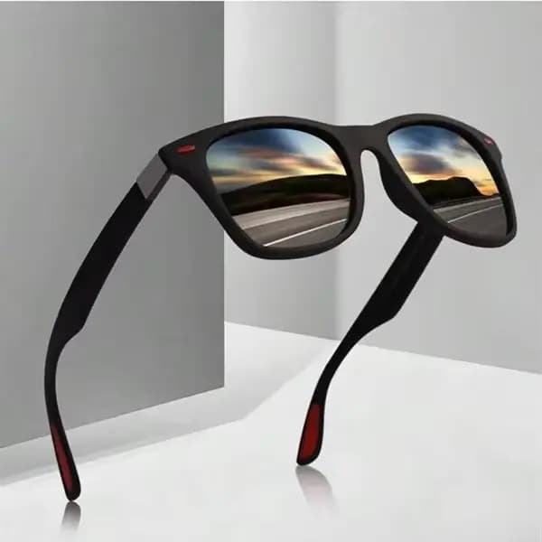 Lunettes de soleil de sport à monture carrée pour hommes et femmes pour la conduite en plein air