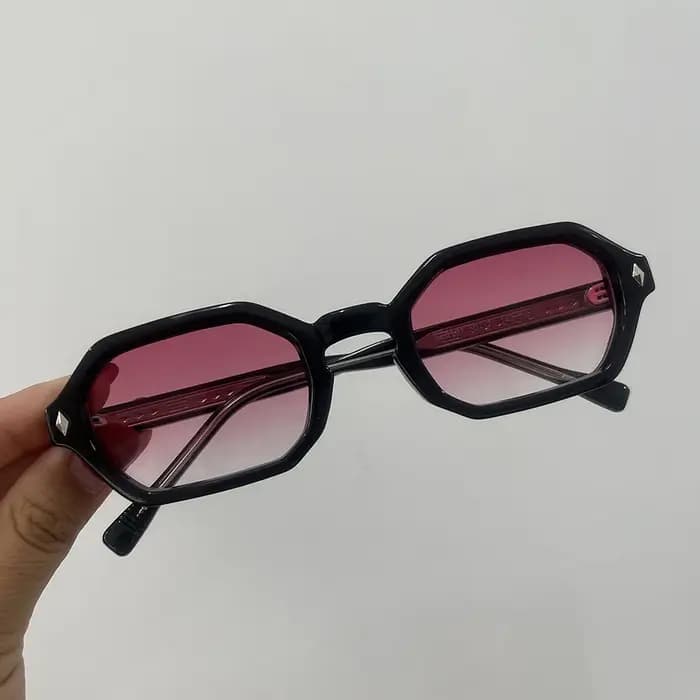 Lunettes de soleil hexagonales vintage pour femmes et hommes