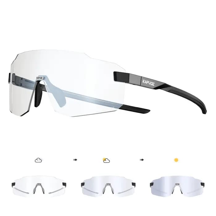 Kapvoe lunettes de cyclisme photochromiques UV400