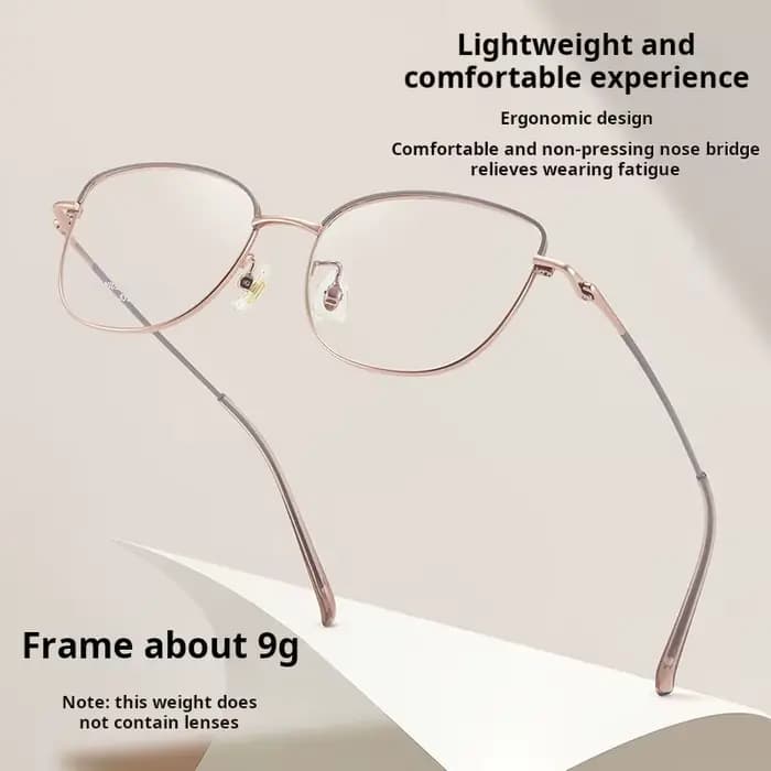 YIMARUILI Ultra léger alliage de titane femmes oeil de chat lunettes cadre mode tendance papillon op