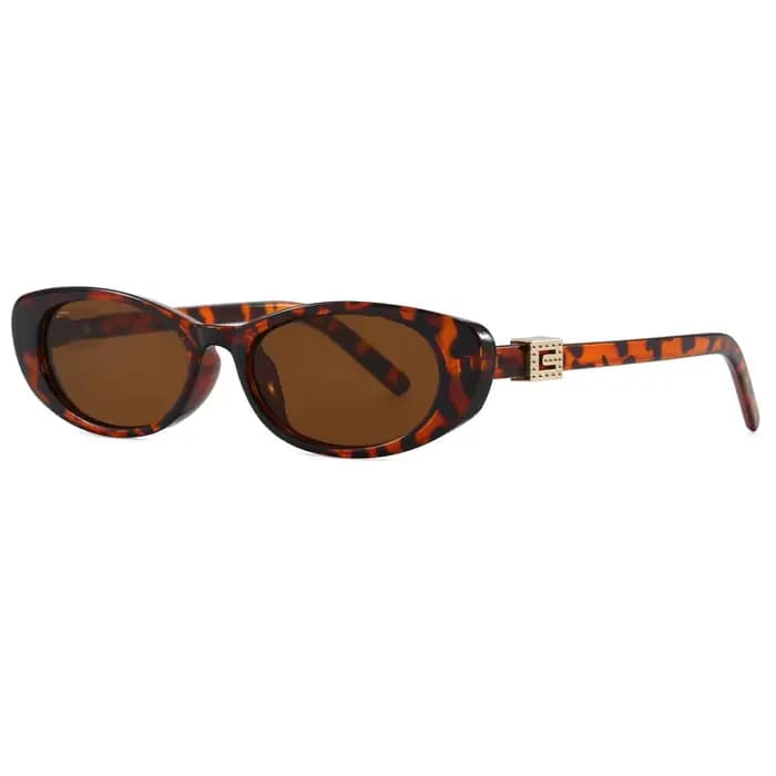 Lunettes de soleil ovales à rivets de haute qualité