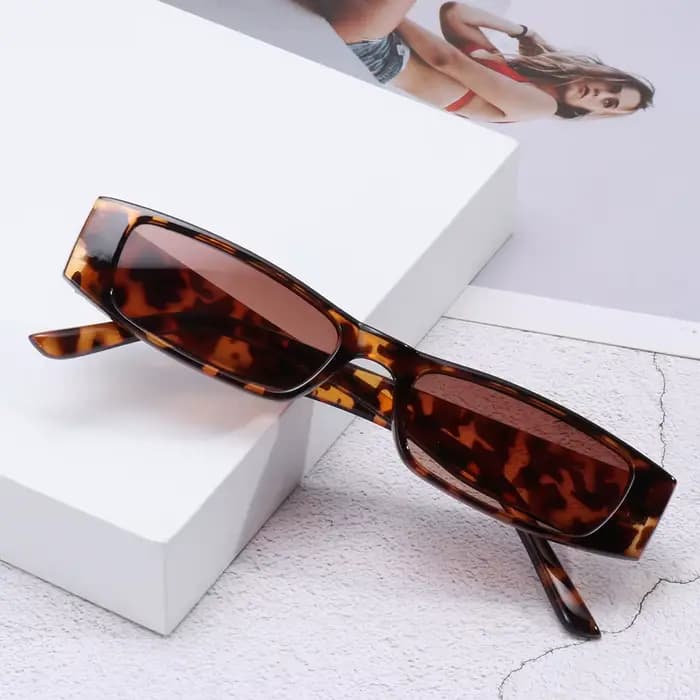 Petites lunettes de soleil rectangulaires pour femmes et hommes