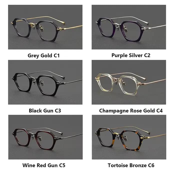 Acétate titane lunettes cadre hommes marque Design Vintage rétro carré lunettes cadres femmes lunett