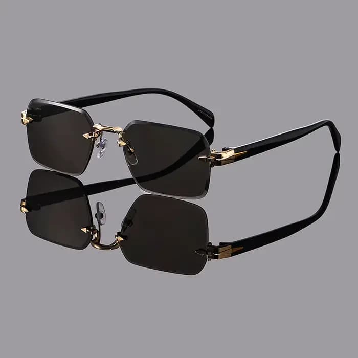 Lunettes de soleil unisexes multicolores décontractées, rétro, sans monture, carrées, pour la vie qu