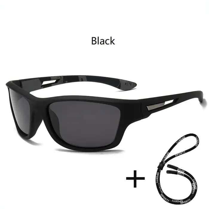 Lunettes de soleil sport tendance avec chaîne pour hommes et femmes