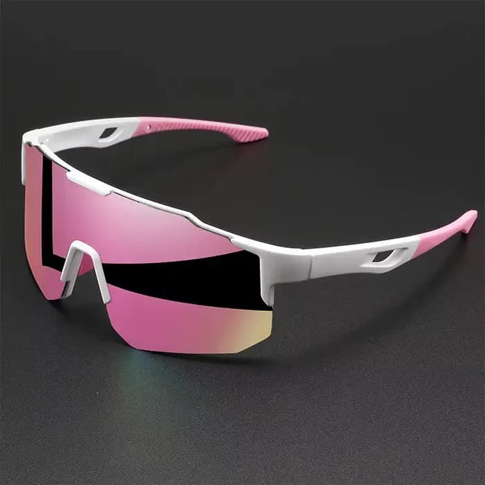 Lunettes de soleil enveloppantes colorées unisexes surdimensionnées