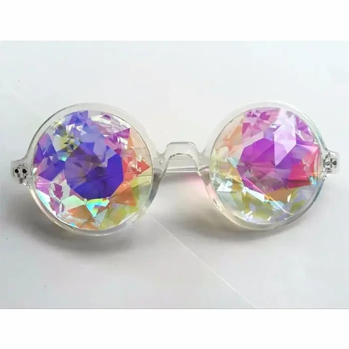 Lunettes de soleil rondes holographiques pour hommes et femmes
