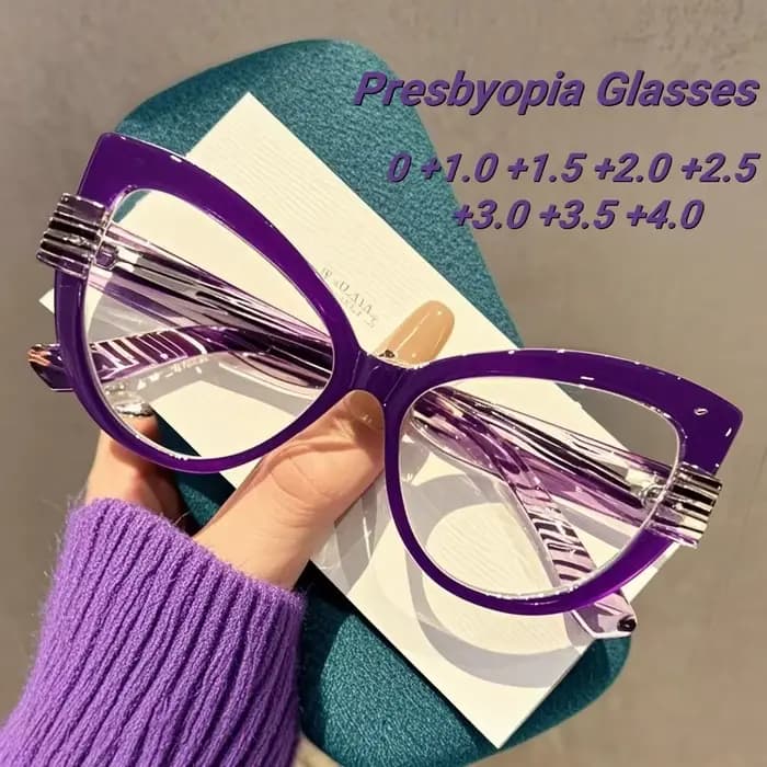 Femmes grandes lunettes de lecture œil de chat à la mode surdimensionné loin vue