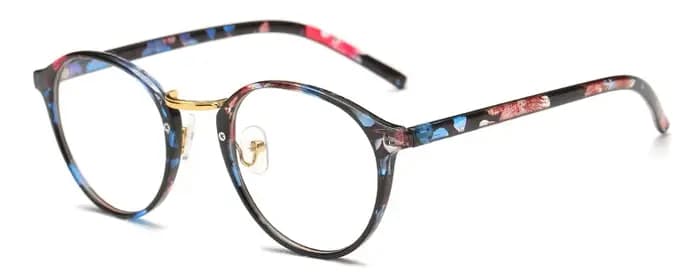Lunettes pour femmes, monture ronde vintage transparente
