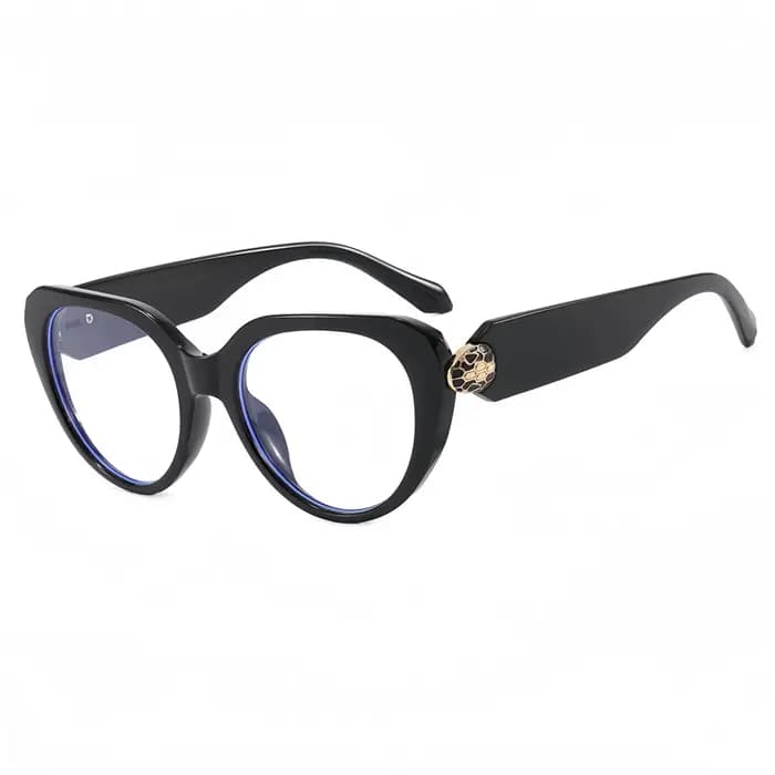 Montures de lunettes décoratives œil-de-chat à tête de serpent tendance pour femmes