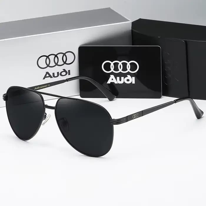 Audi UV400 lunettes de soleil polarisées antireflet rétro vol lunettes pour moto classique FrogEye l