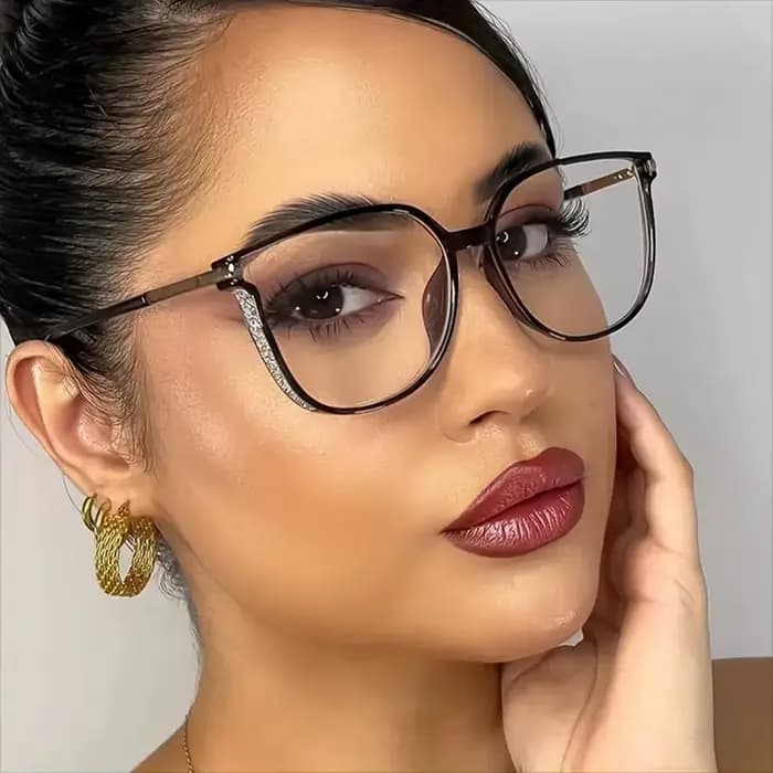 Lunettes de lecture à grande monture violette pour femmes