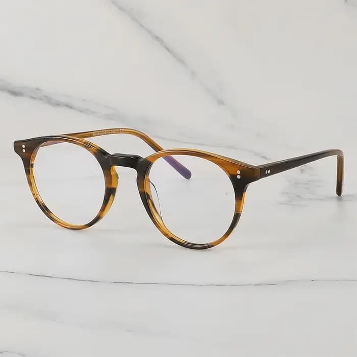 O'malley Design rond acétate Vintage femme lunettes cadre rétro monture