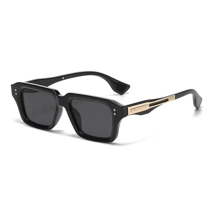 Lunettes de soleil de myopie à monture épaisse carrée avec verres bleus, pour hommes et femmes, à la
