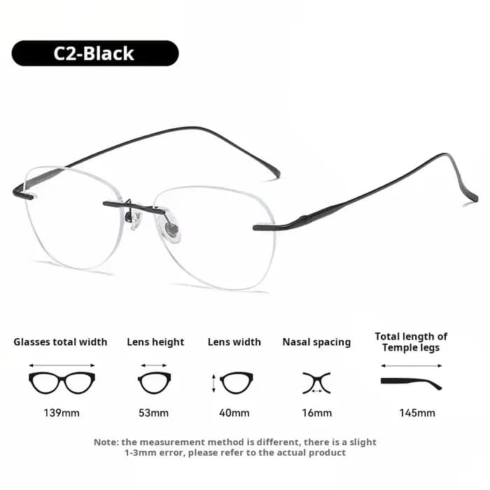MOMOJA 2025 nouveau ovale sans monture lunettes cadre hommes femmes mode ultraléger lunettes marque