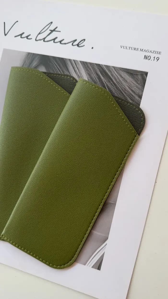 Pochette à lunettes en cuir PU