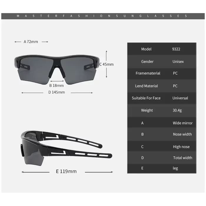 Nouvelles lunettes de sport