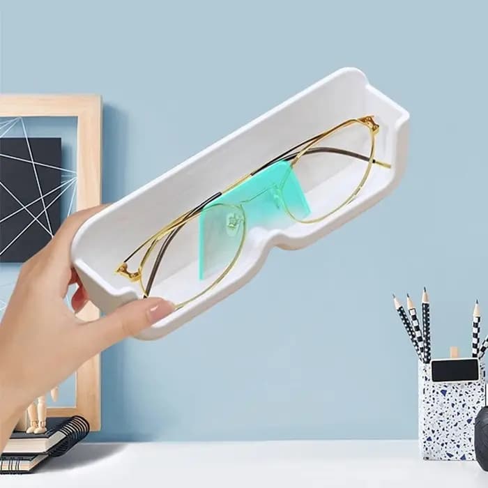 Boîte de rangement de lunettes, support mural perforé gratuit pour lunettes de soleil, vitrine en verre haut de gamme, boîte de rangement pour organisateur de maison