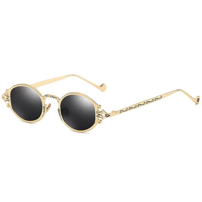 Lunettes de soleil ovales Steampunk de Style japonais