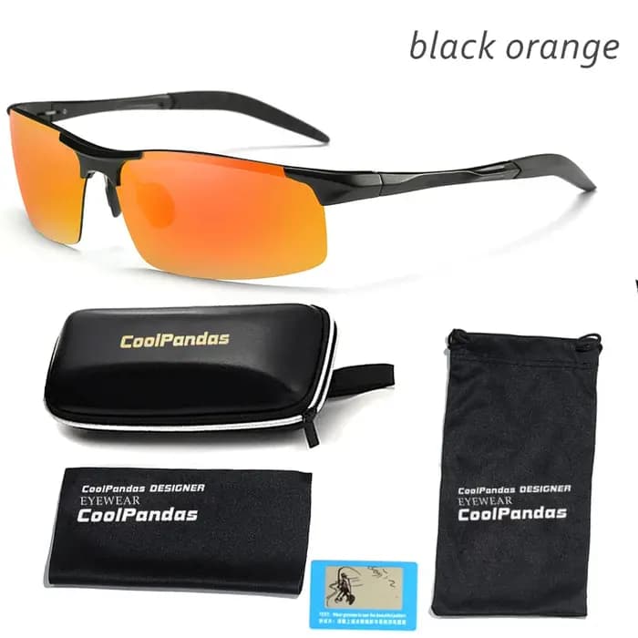 Aluminium magnésium hommes lunettes de soleil polarisées Aviation conduite