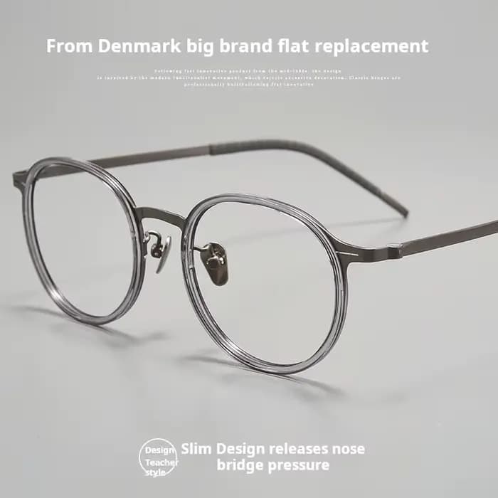 MOMOJA nouveau rétro TR90 + titane lunettes cadre hommes rétro rond monture de lunettes femmes conce