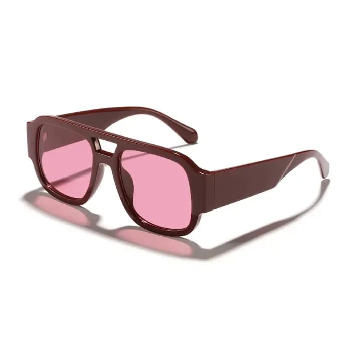 Lunettes de soleil aviateur rétro Y2K, double pont, surdimensionnées, pour femmes, protection UV400,